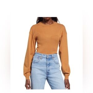 Open Edit Corset Detail Cotton Blend Sweater size S